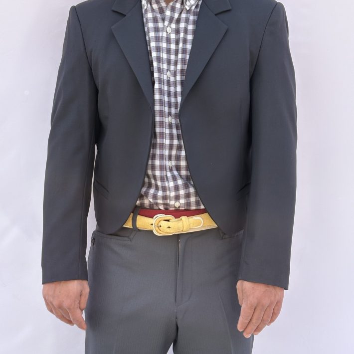 Chaqueta de huaso azul con forro